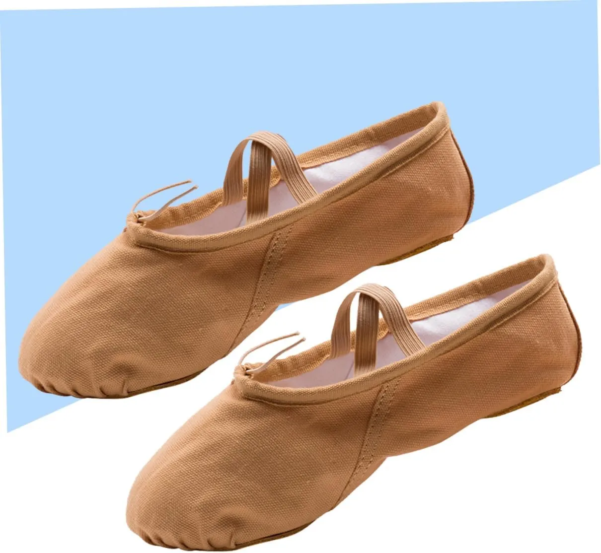 1 Pair Girls Non Slip Dancing Shoes Flats Canvas Dance Shoes Jazz Shoes Womens Ballet & Dance Shoes Ballet Dance Shoes Ballet Practice Shoes Sole Ballet Shoe Ballet Shoes Brown