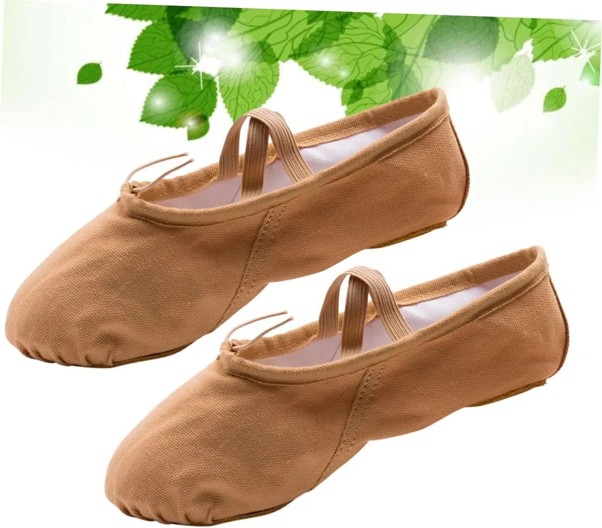 1 Pair Girls Non Slip Dancing Shoes Flats Canvas Dance Shoes Jazz Shoes Womens Ballet & Dance Shoes Ballet Dance Shoes Ballet Practice Shoes Sole Ballet Shoe Ballet Shoes Brown