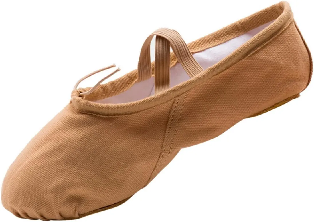 1 Pair Girls Non Slip Dancing Shoes Flats Canvas Dance Shoes Jazz Shoes Womens Ballet & Dance Shoes Ballet Dance Shoes Ballet Practice Shoes Sole Ballet Shoe Ballet Shoes Brown