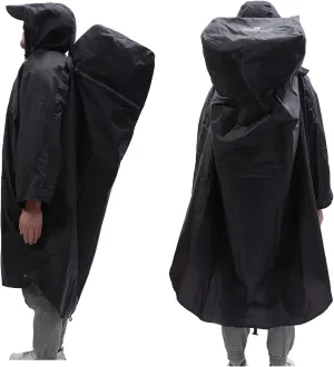 Adventure World Globotrekker Backpack Poncho Lightweight Waterproof Rain Poncho for Hiking, Camping, Travel & Outdoor Use