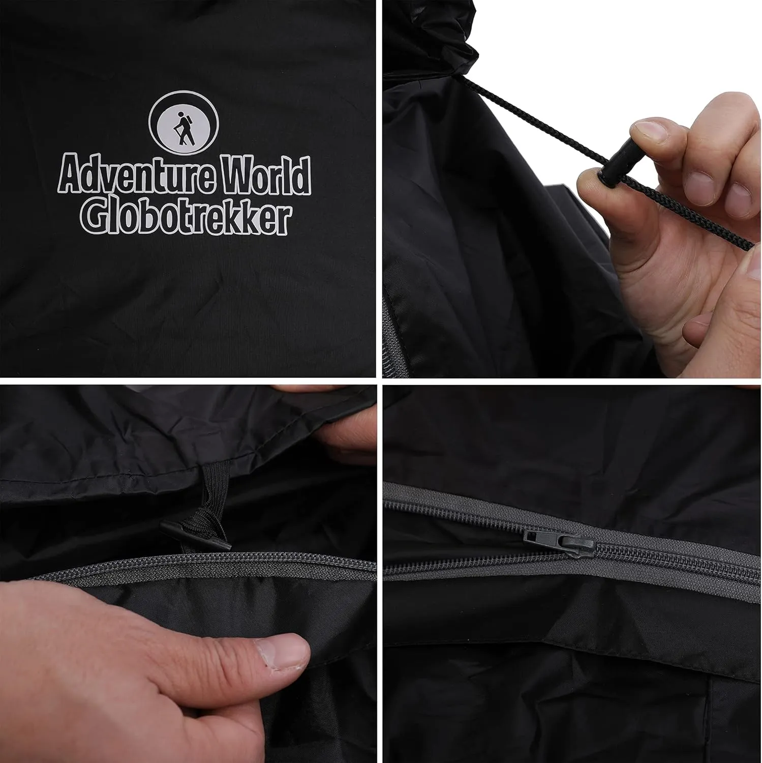 Adventure World Globotrekker Backpack Poncho Lightweight Waterproof Rain Poncho for Hiking, Camping, Travel & Outdoor Use