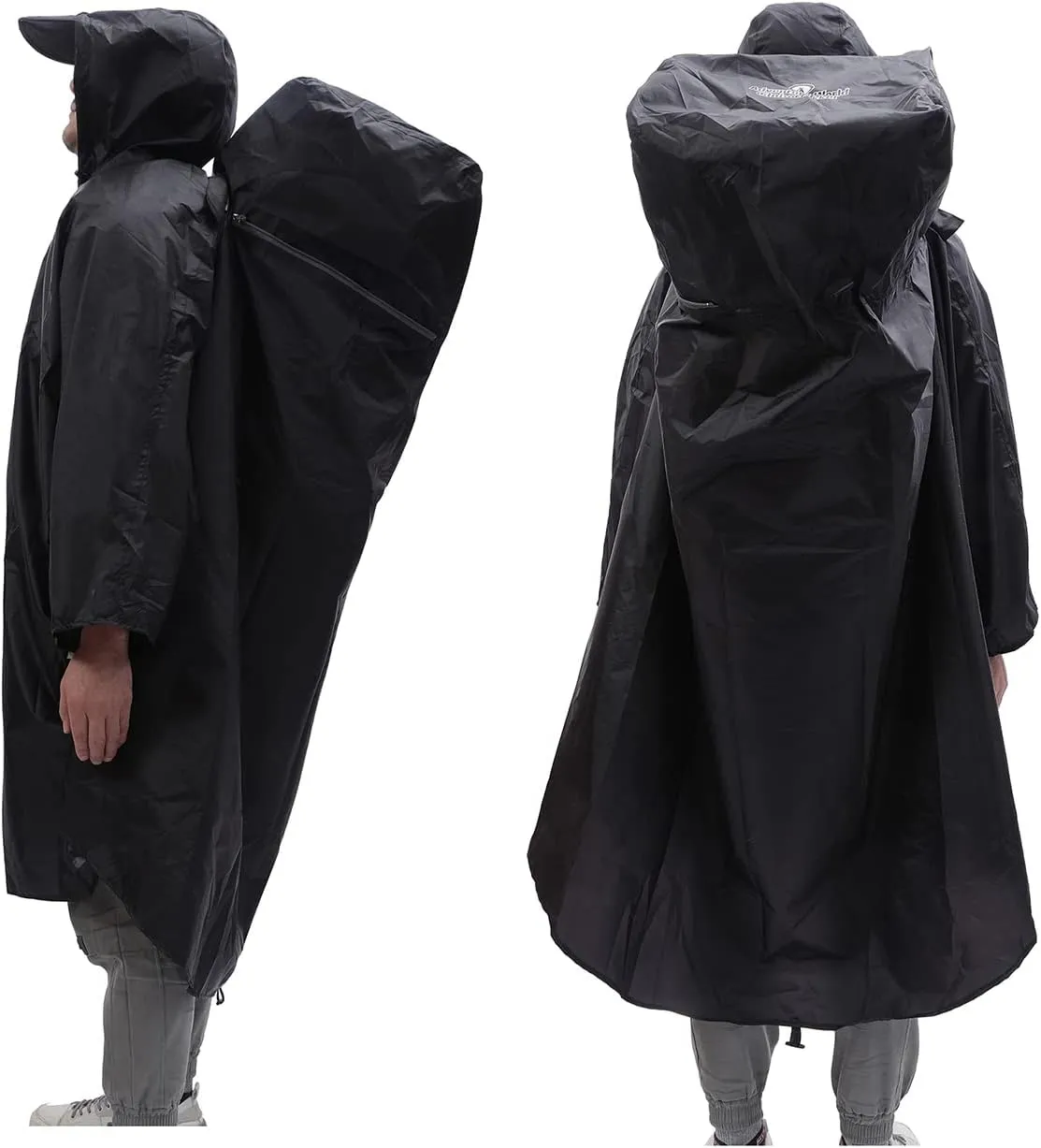 Adventure World Globotrekker Backpack Poncho Lightweight Waterproof Rain Poncho for Hiking, Camping, Travel & Outdoor Use