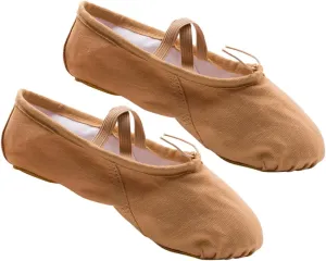 Amosfun 1 Pair Girl Ballet Shoes Ballet Shoes for Girls Jazz Shoes Dance Shoes Breathable Ballet Shoes Princess Ballet Shoes Canvas Ballet Shoes Sole Ballet Shoe Ballet Slipper Yoga Shoes Light Brown