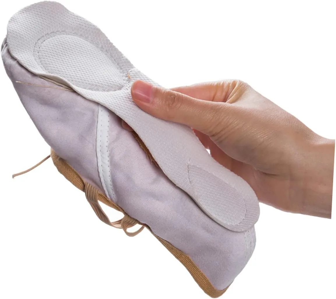 Amosfun 1 Pair Girl Ballet Shoes Ballet Shoes for Girls Jazz Shoes Dance Shoes Breathable Ballet Shoes Princess Ballet Shoes Canvas Ballet Shoes Sole Ballet Shoe Ballet Slipper Yoga Shoes Light Brown