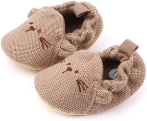 Baby Boy Girl Knit Walking Shoes Non Slip Soft Sole Infant Toddler Slipper Newborn Moccasins First Walker House Crib Sneaker Shoes
