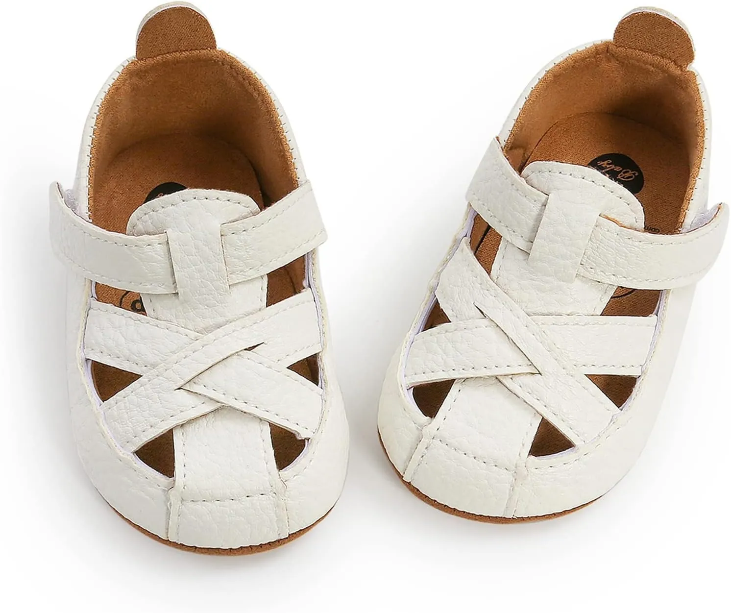Baby Boy Girl Squeaky Sandals Premium Rubber Sole Closed-Toe Non-Slip Shoes Toddler First Walkers