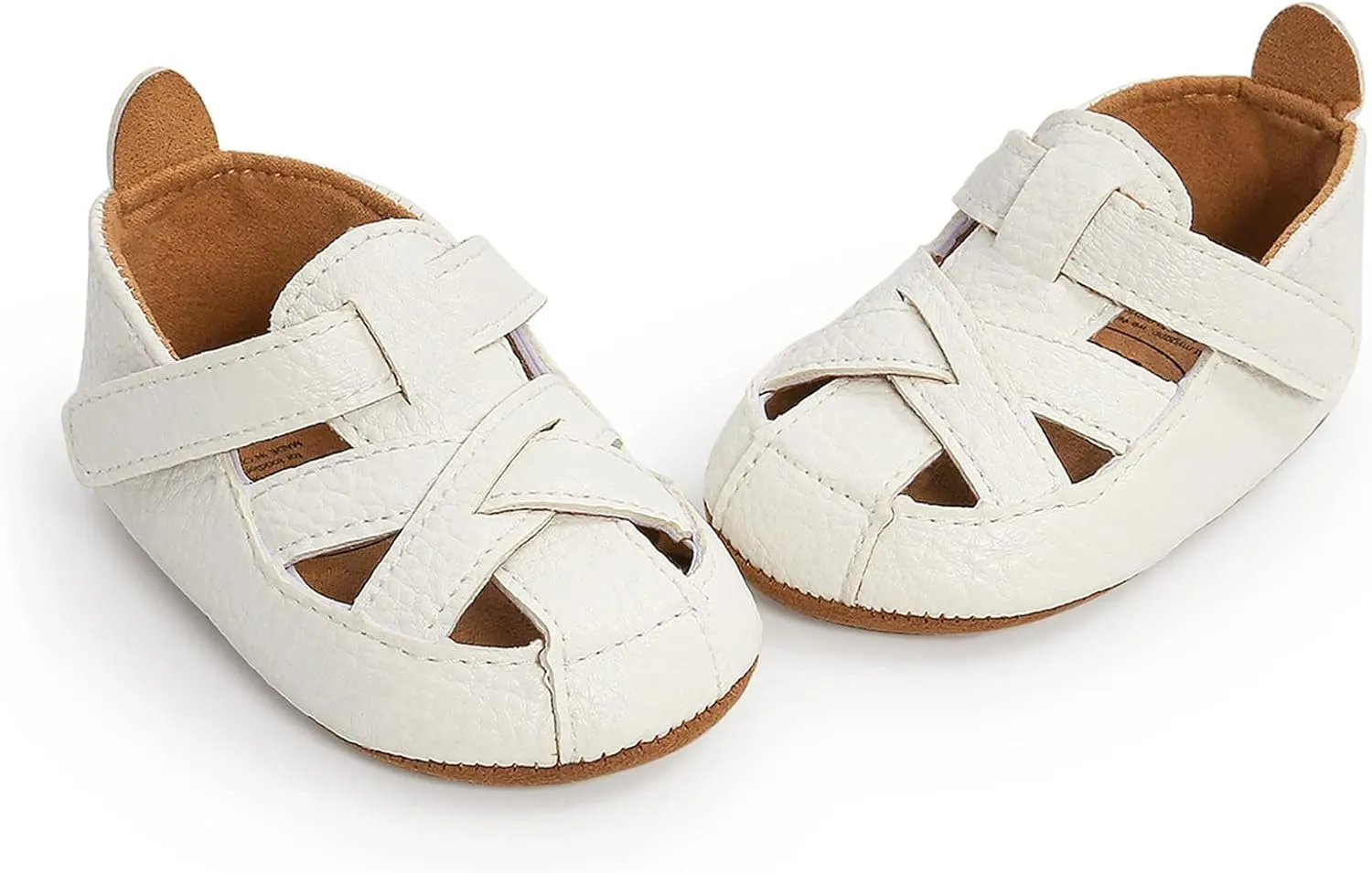 Baby Boy Girl Squeaky Sandals Premium Rubber Sole Closed-Toe Non-Slip Shoes Toddler First Walkers