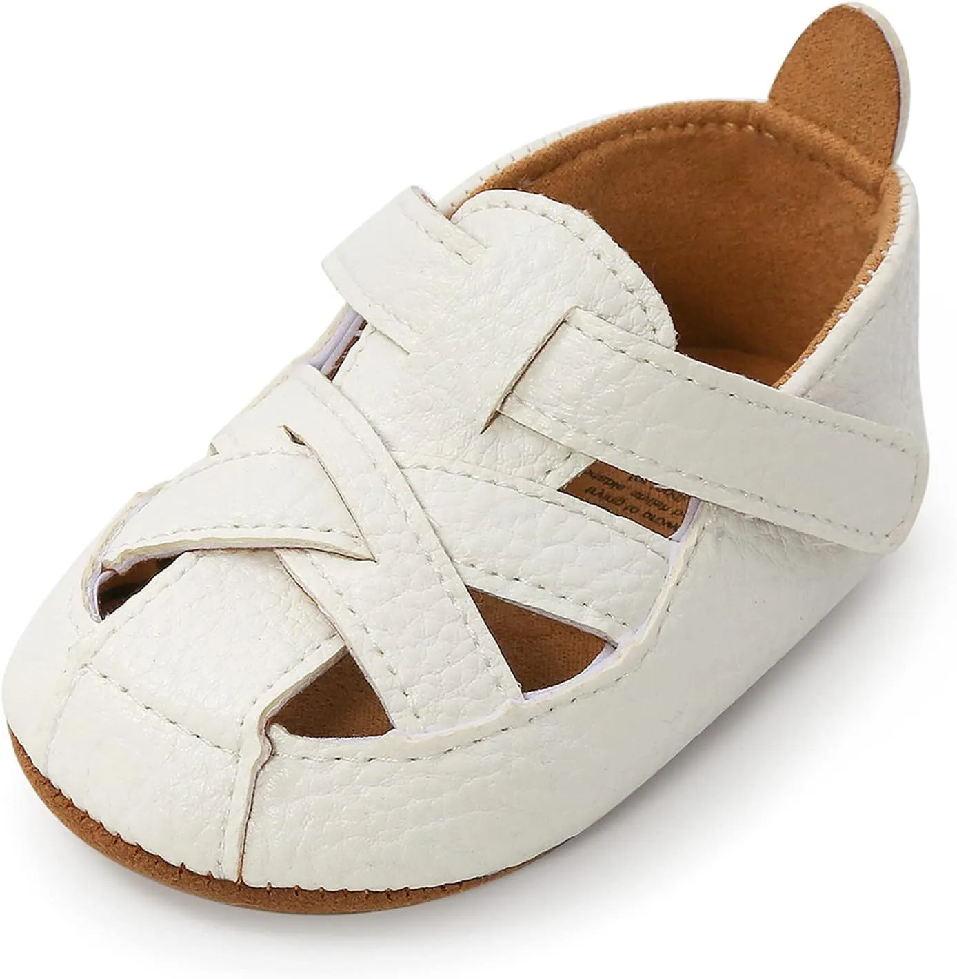 Baby Boy Girl Squeaky Sandals Premium Rubber Sole Closed-Toe Non-Slip Shoes Toddler First Walkers