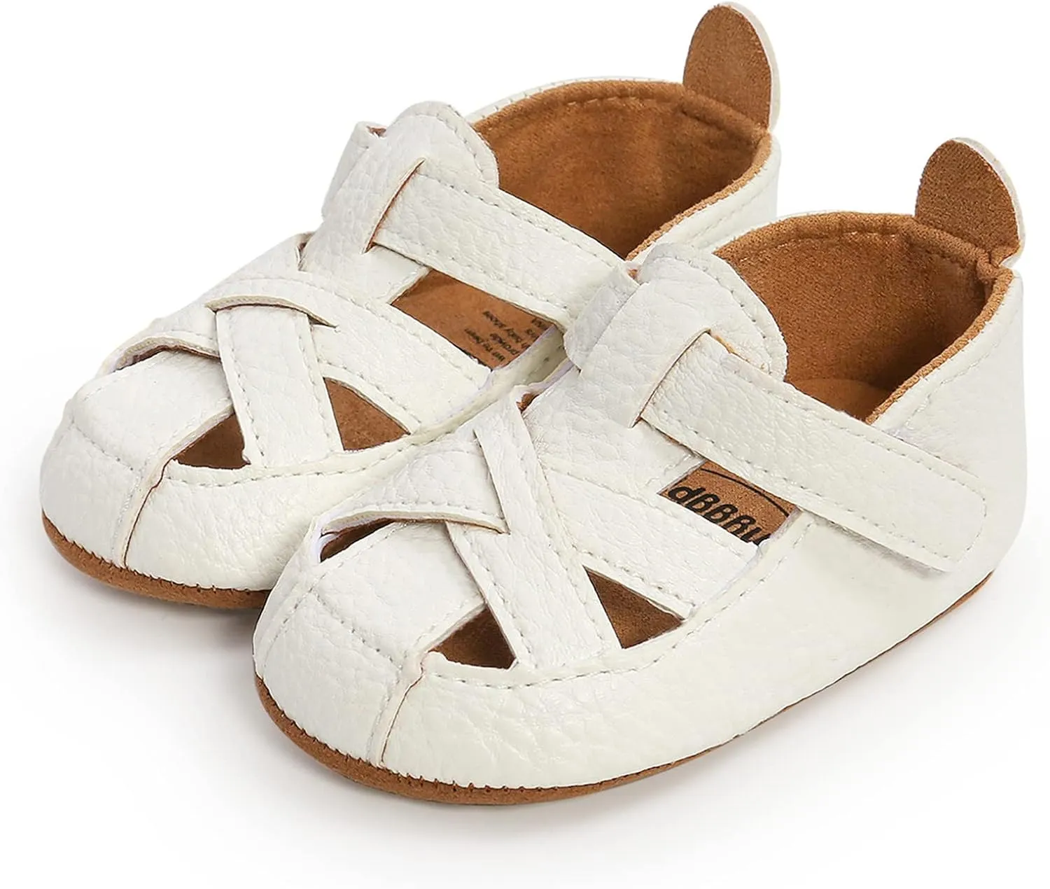 Baby Boy Girl Squeaky Sandals Premium Rubber Sole Closed-Toe Non-Slip Shoes Toddler First Walkers