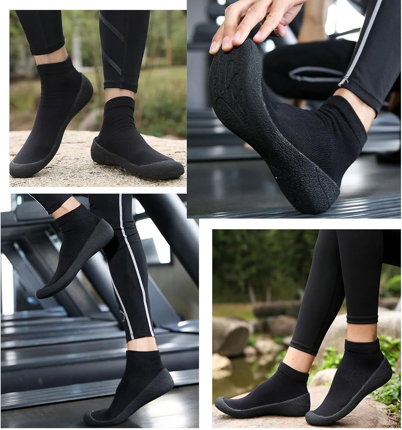 Barefoot Sock ShoesTreadmill Shoes for Men and Women, Lightweight Eco-friendlier Water Shoes, Non-Slip Gym Training Socks Indoor Shock-Absorbing Silent Squat Jump Rope Yoga Shoes,Minimalist Footwear