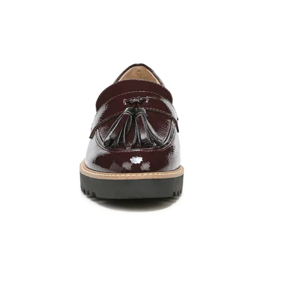 Carney Burgundy Patent Leather Franco Sarto Loafer Flats