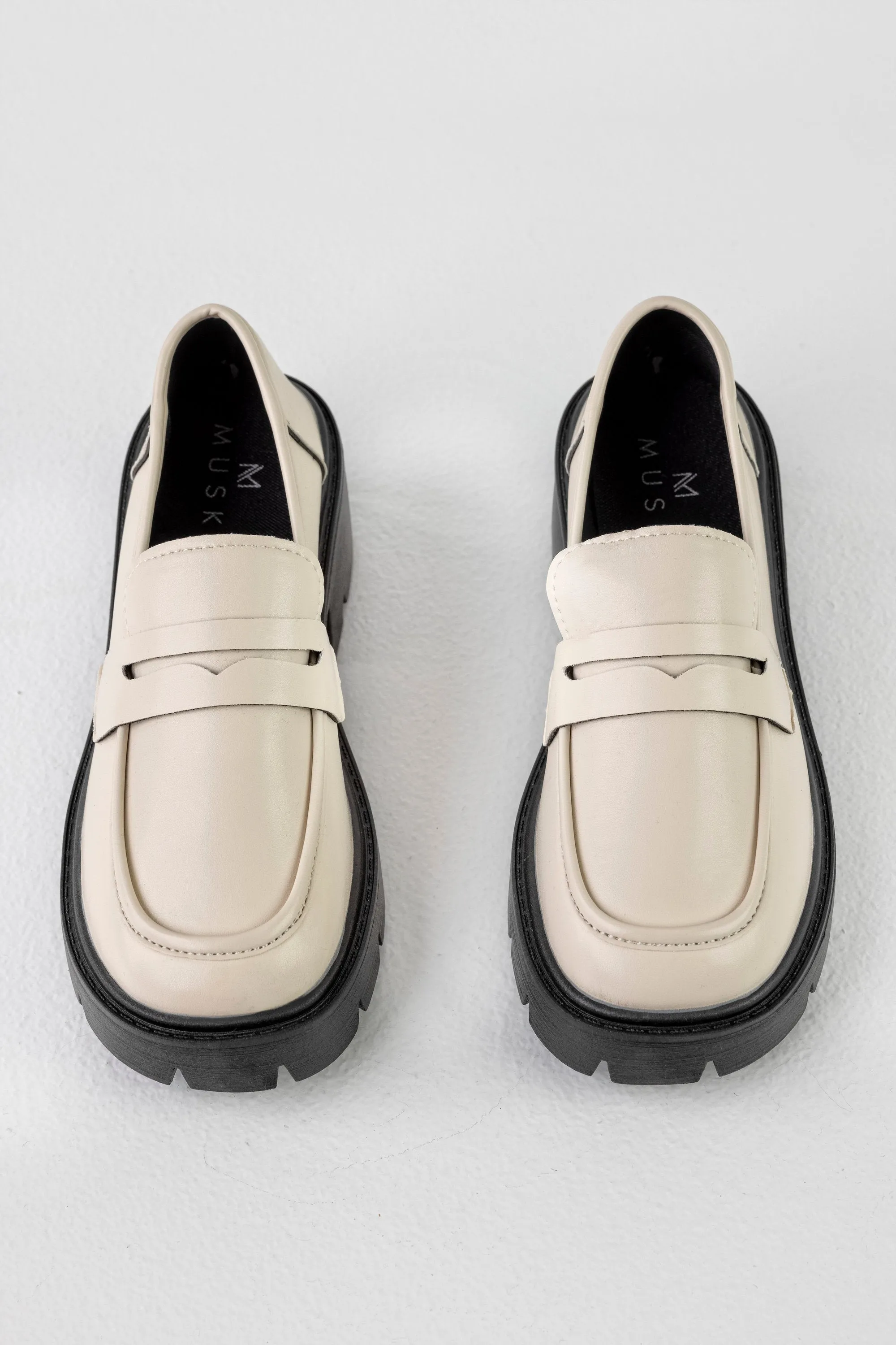 Chunky sole loafers