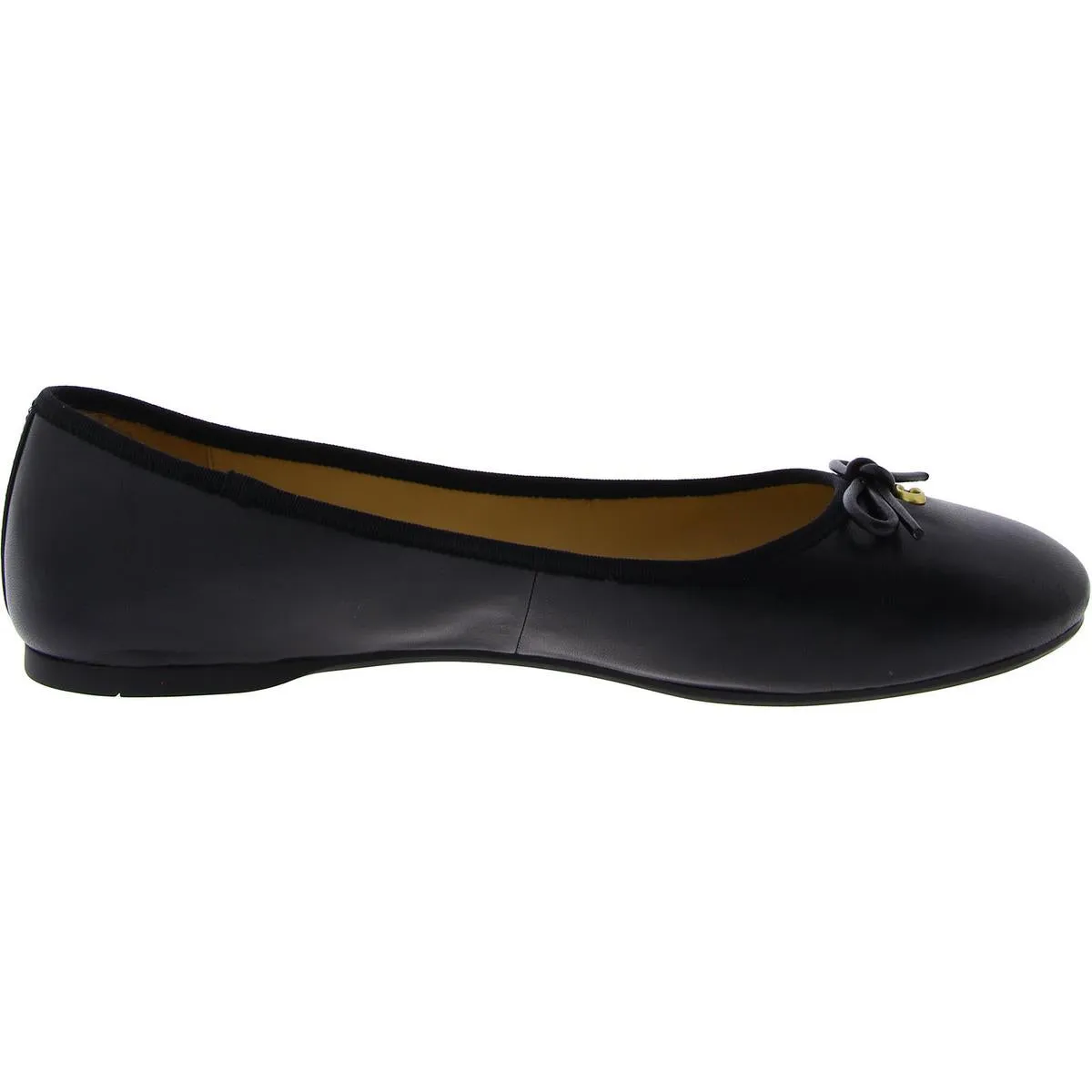 Coach Womens Abigail Ballet Leather Bow Ballet Flats