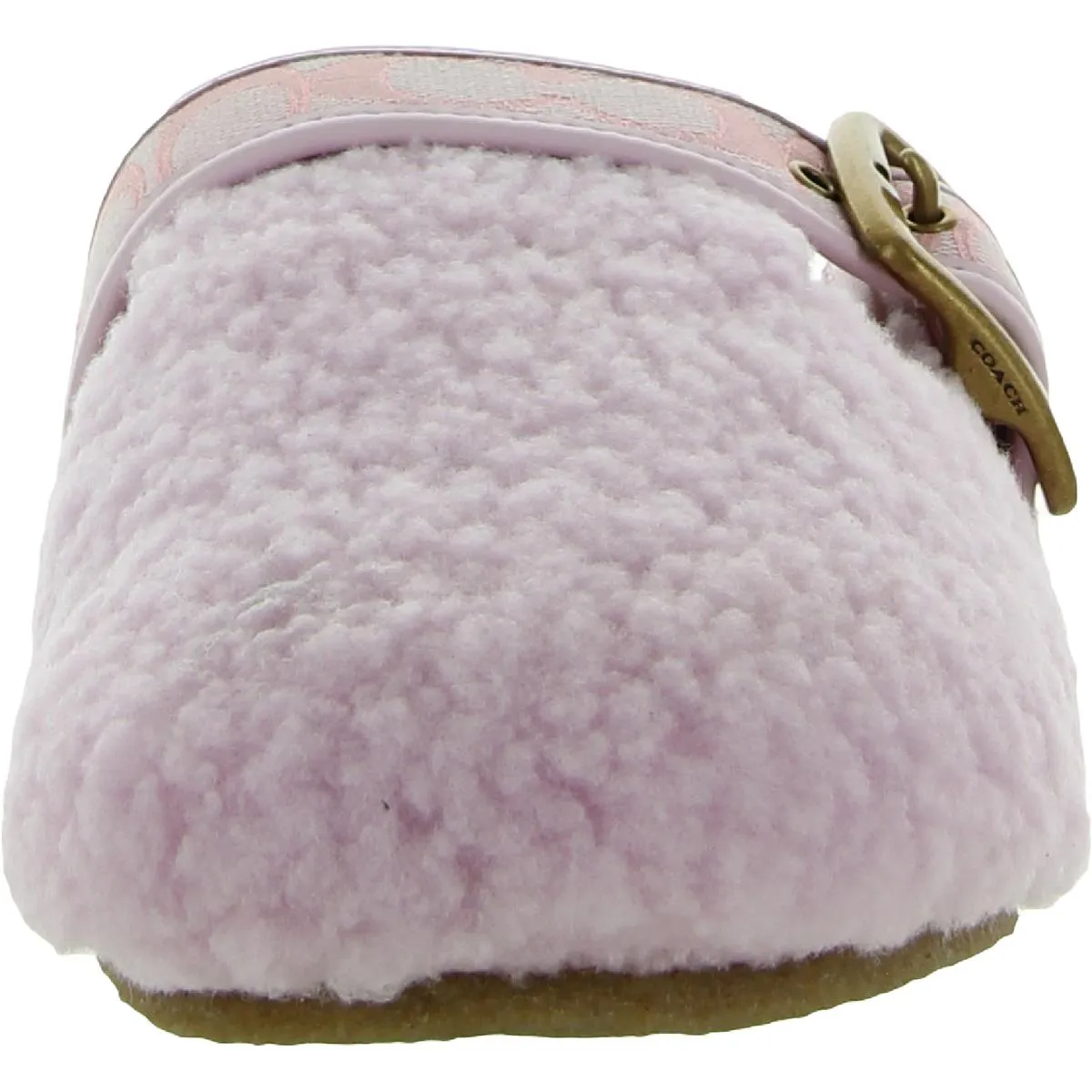 Coach Womens Shearling Clog Lamb Fur Slip On Clogs