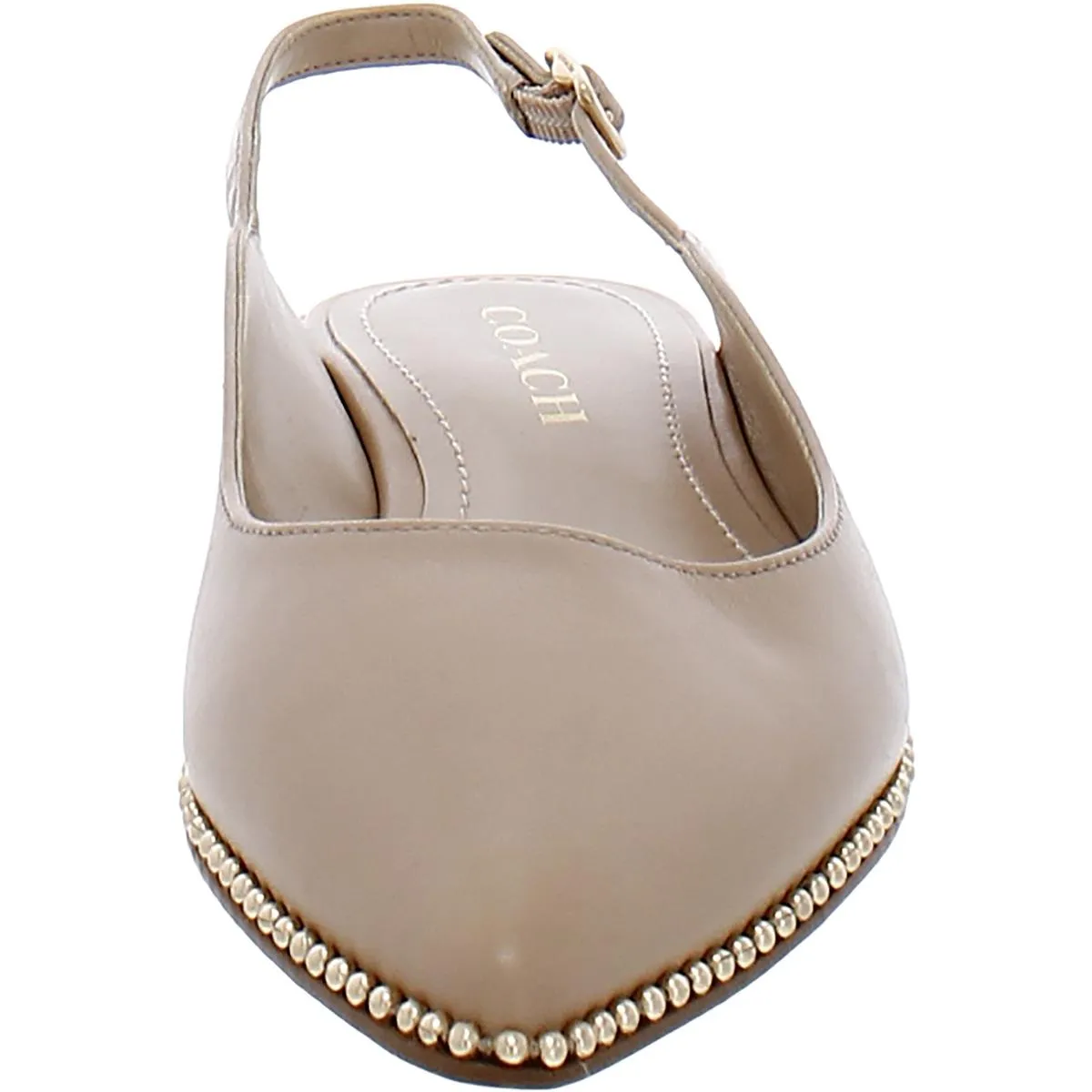 Coach Womens Vae Leather Slip-On Slingbacks