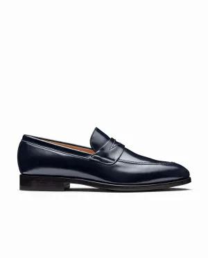 Dark Blue Polished Antique Blake Penny Loafers