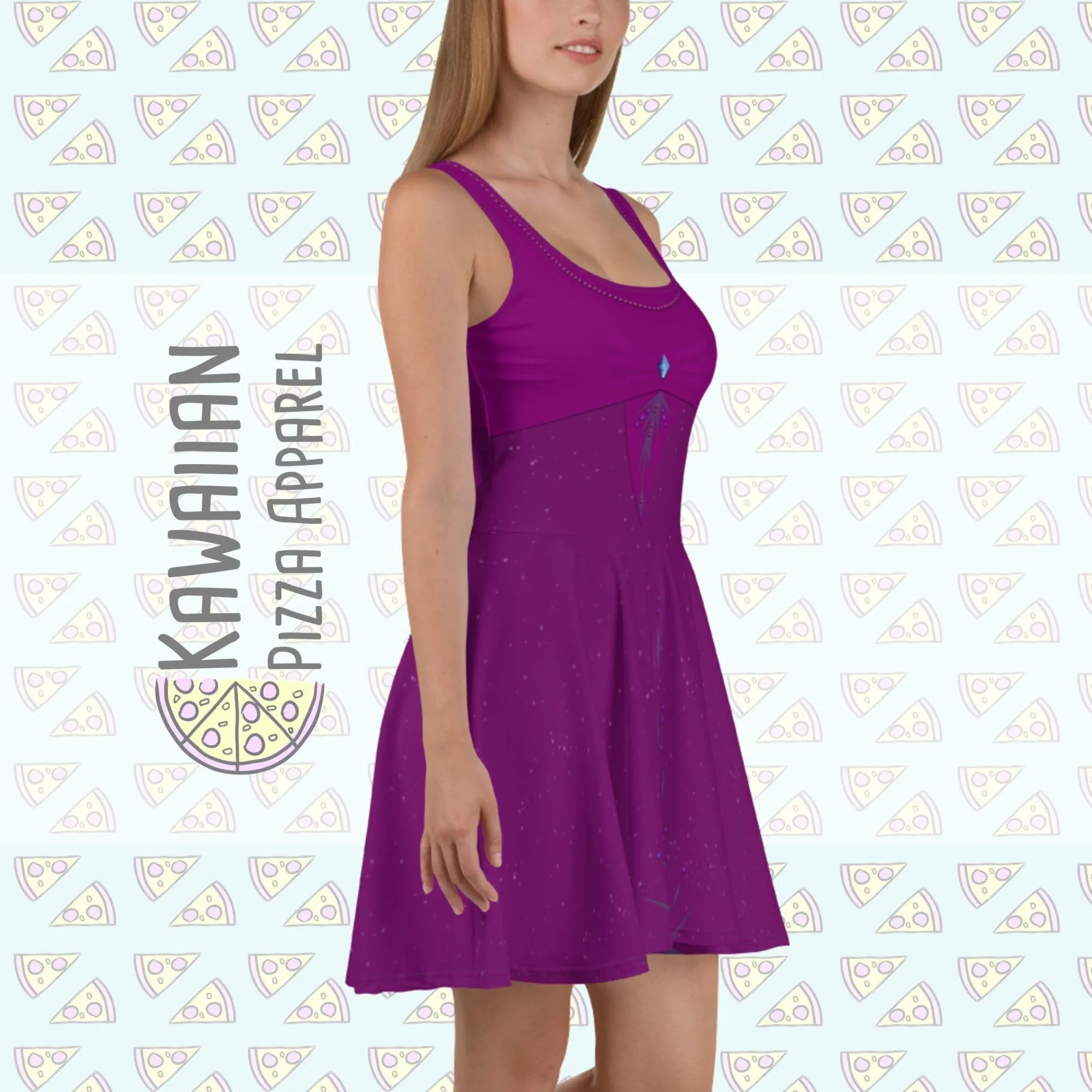 Elsa's Nightgown Inspired Skater Dress