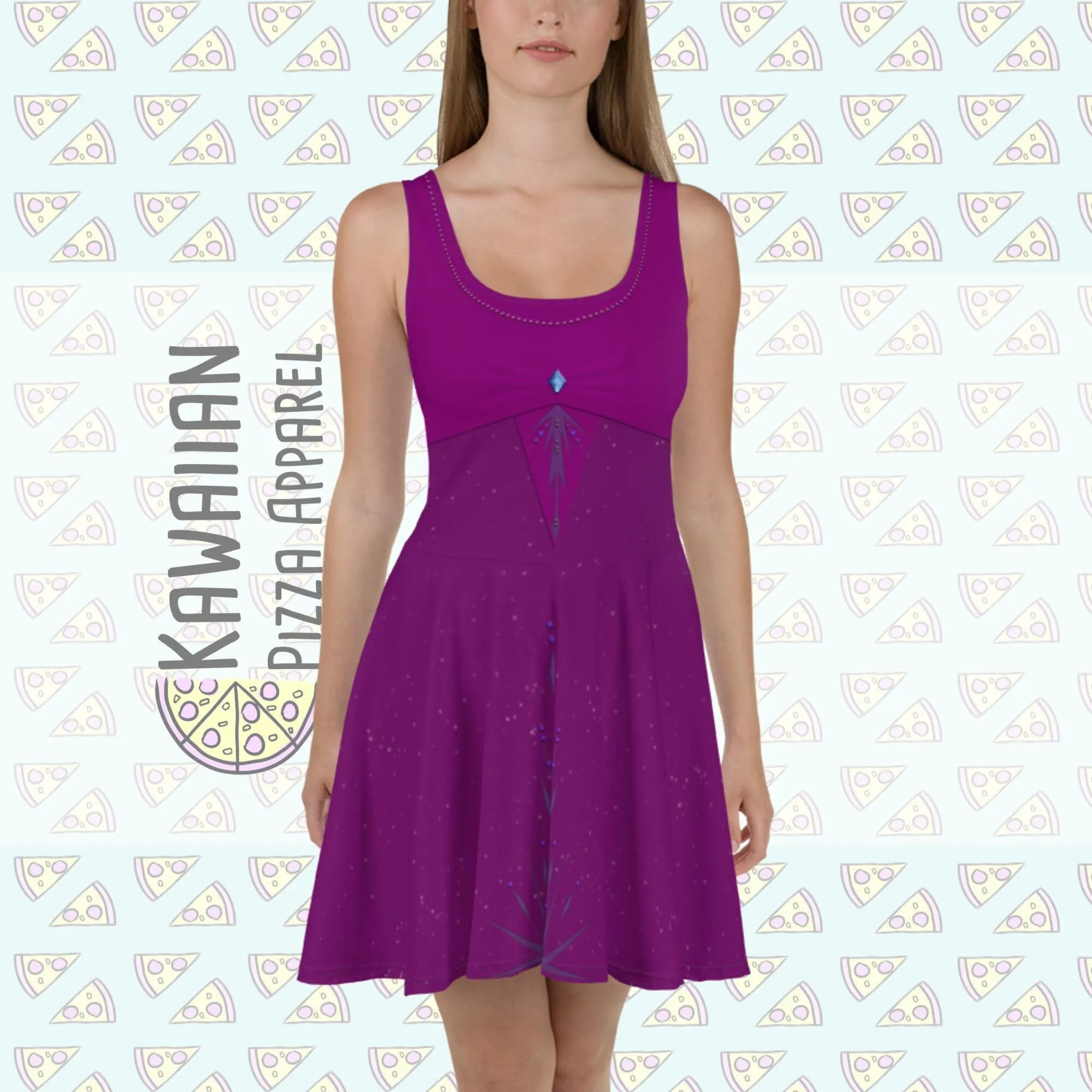 Elsa's Nightgown Inspired Skater Dress