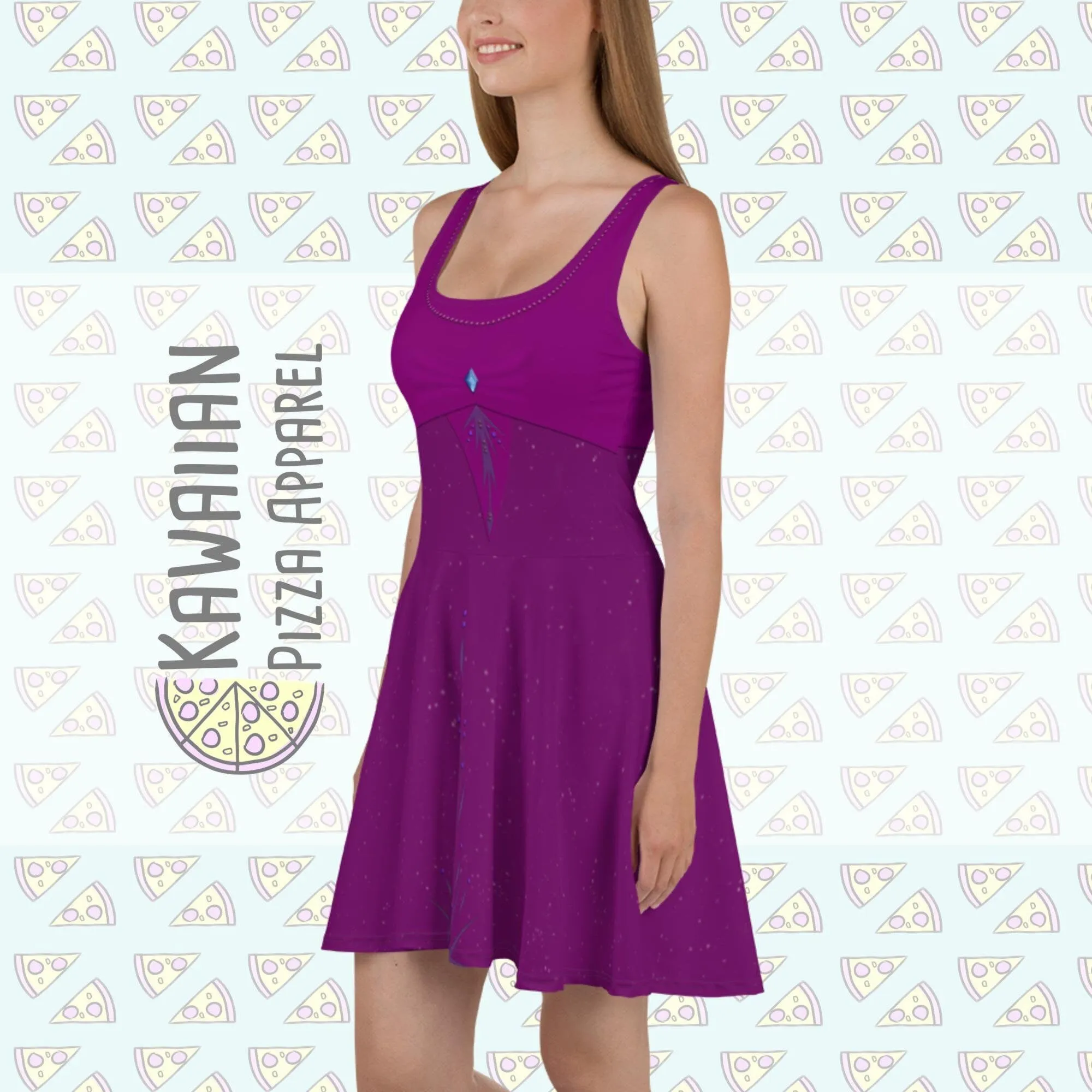 Elsa's Nightgown Inspired Skater Dress