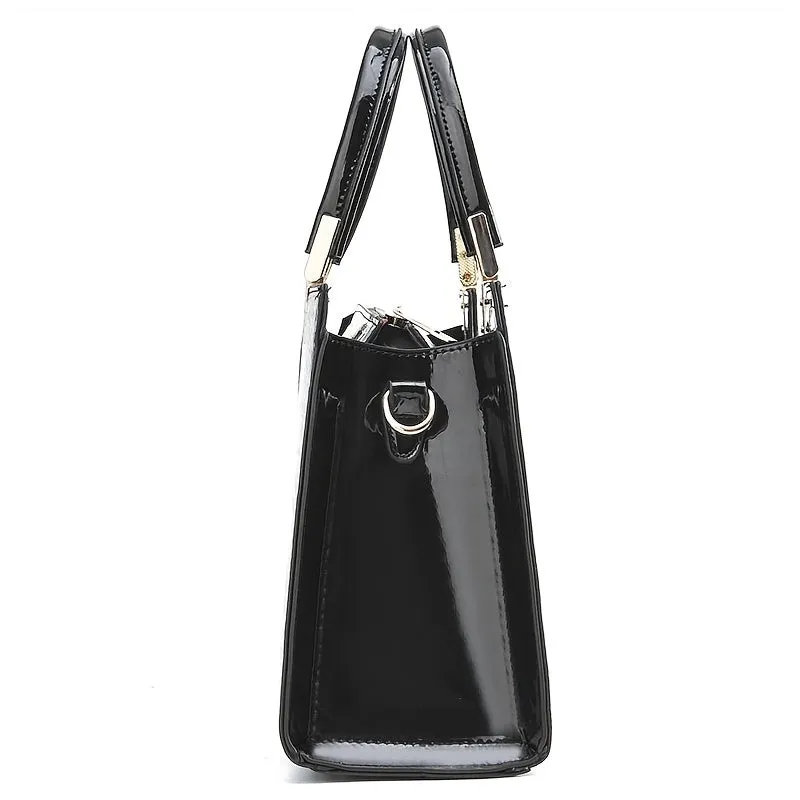 Gabriella | Shine Luxury Handbag with Crocodile Print
