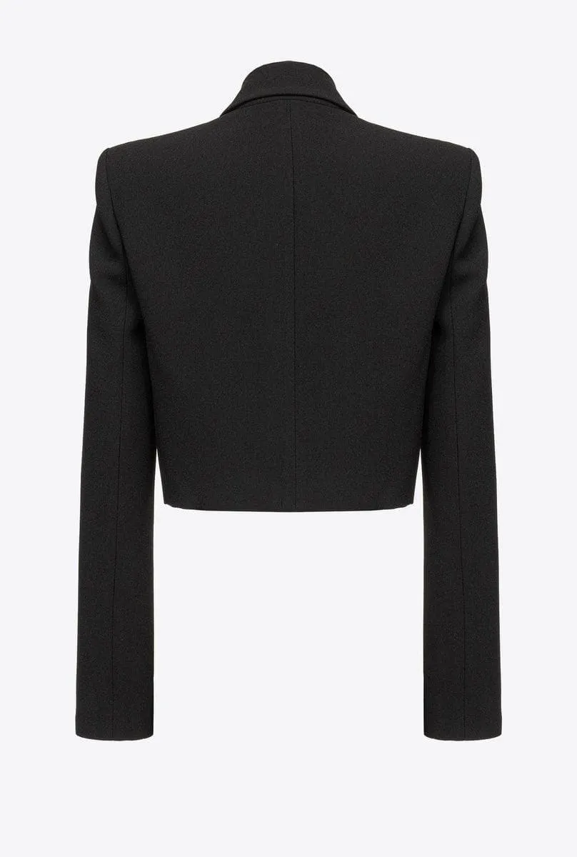 Giacca spencer in poly crêpe