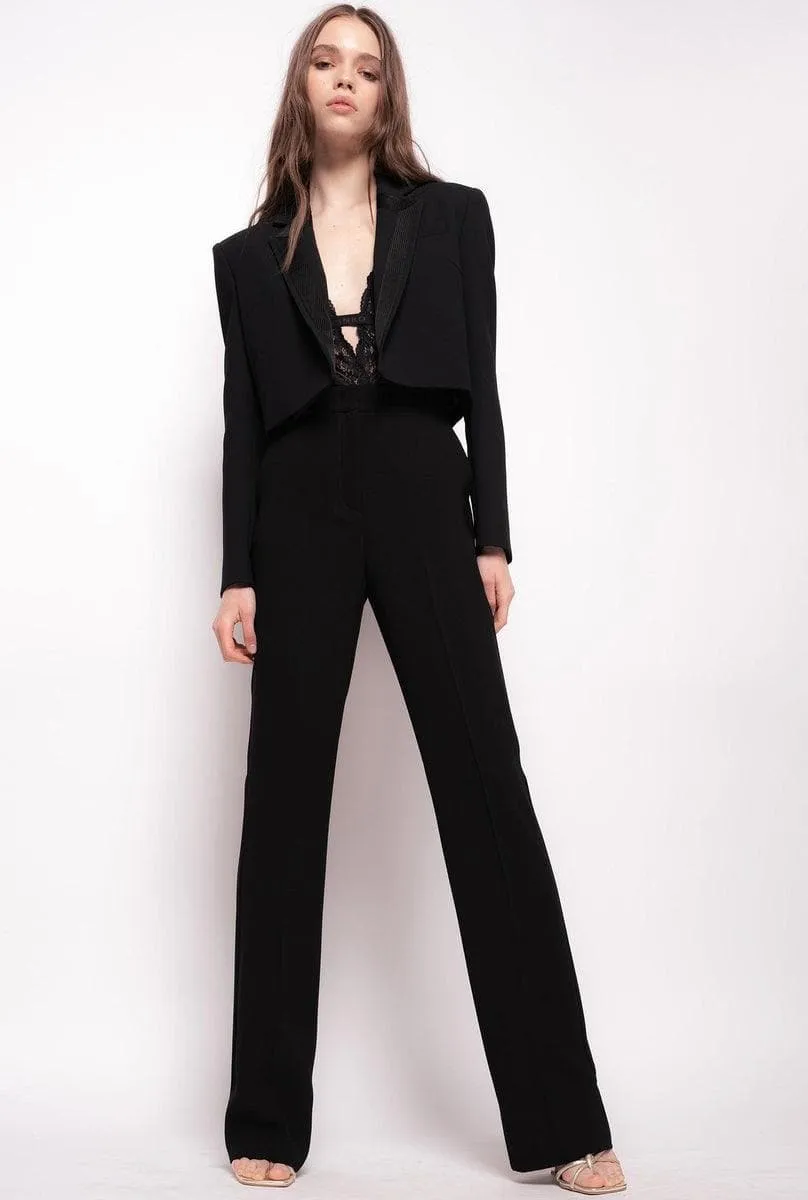 Giacca spencer in poly crêpe