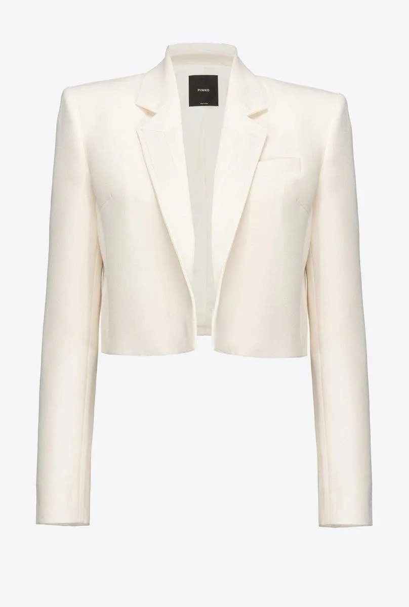 Giacca spencer in poly crêpe