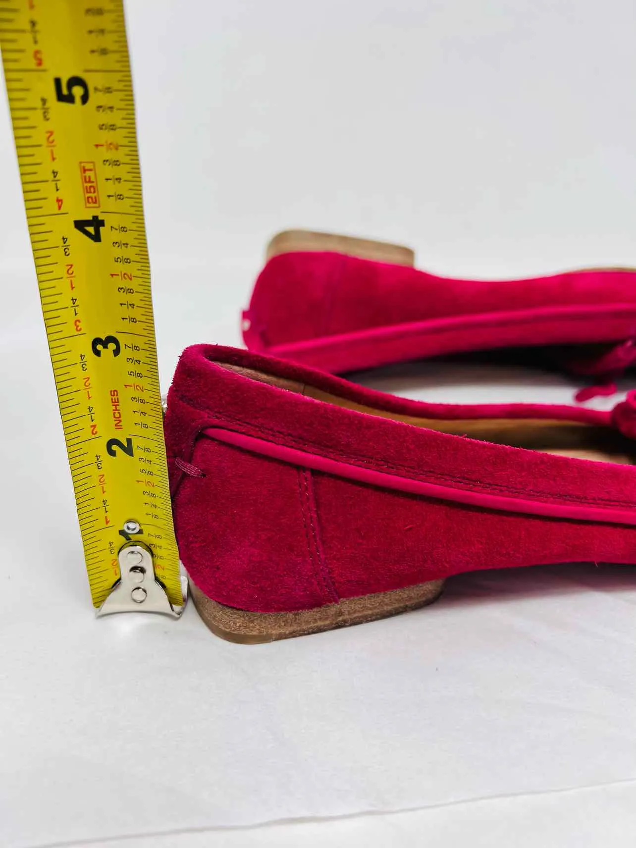 Gianvito Rossi Size 7 Hot Pink Embellished Suede Shoes Moccasins