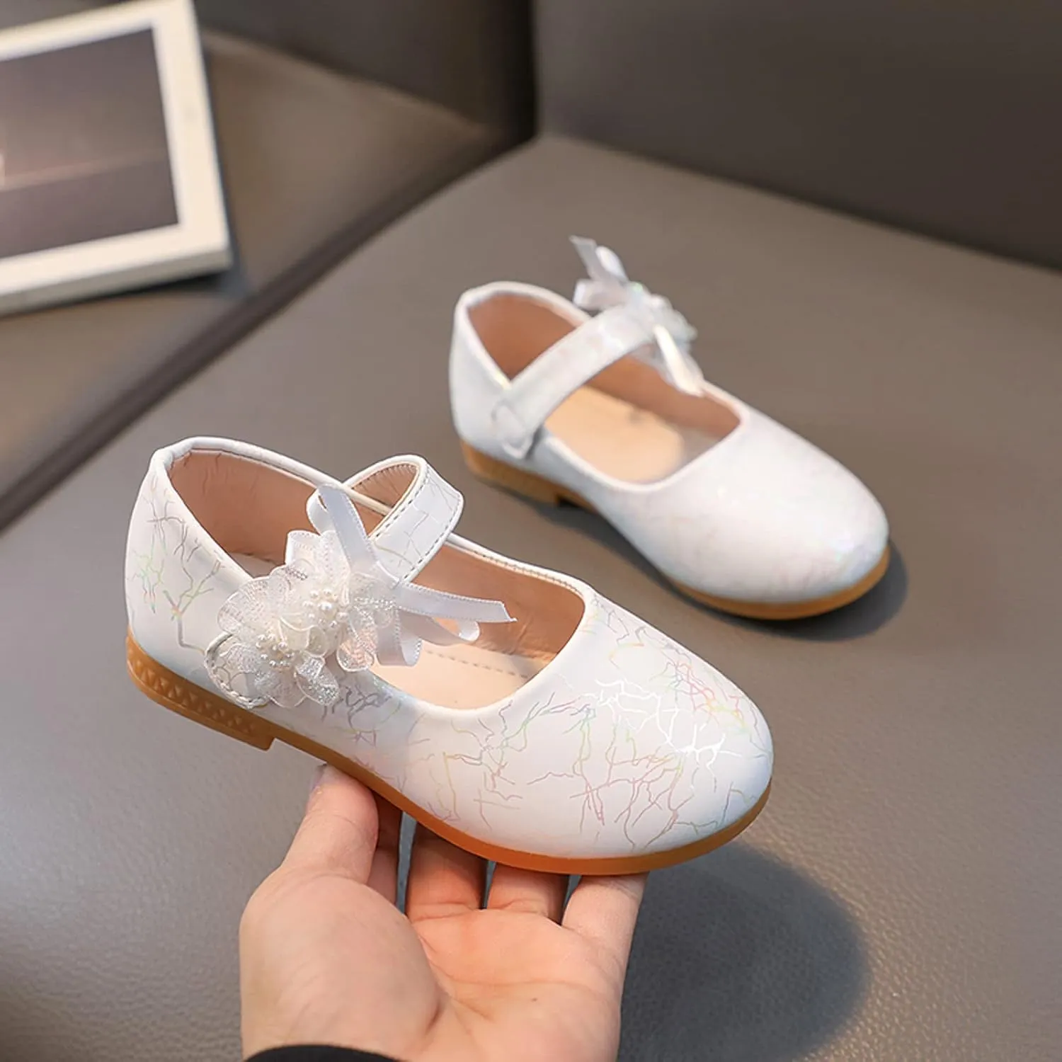 Girls Sandals Girls Summer Casual Mary Jane Dress Shoes Ballerina Flat Low Heels for School Party Wedding