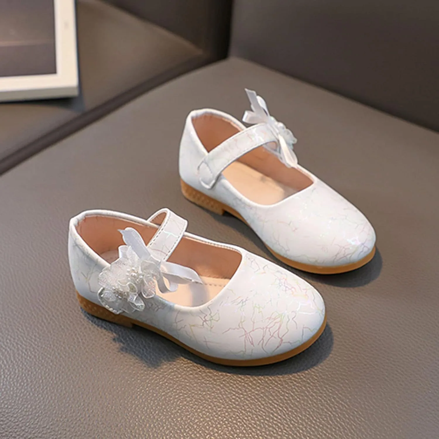 Girls Sandals Girls Summer Casual Mary Jane Dress Shoes Ballerina Flat Low Heels for School Party Wedding