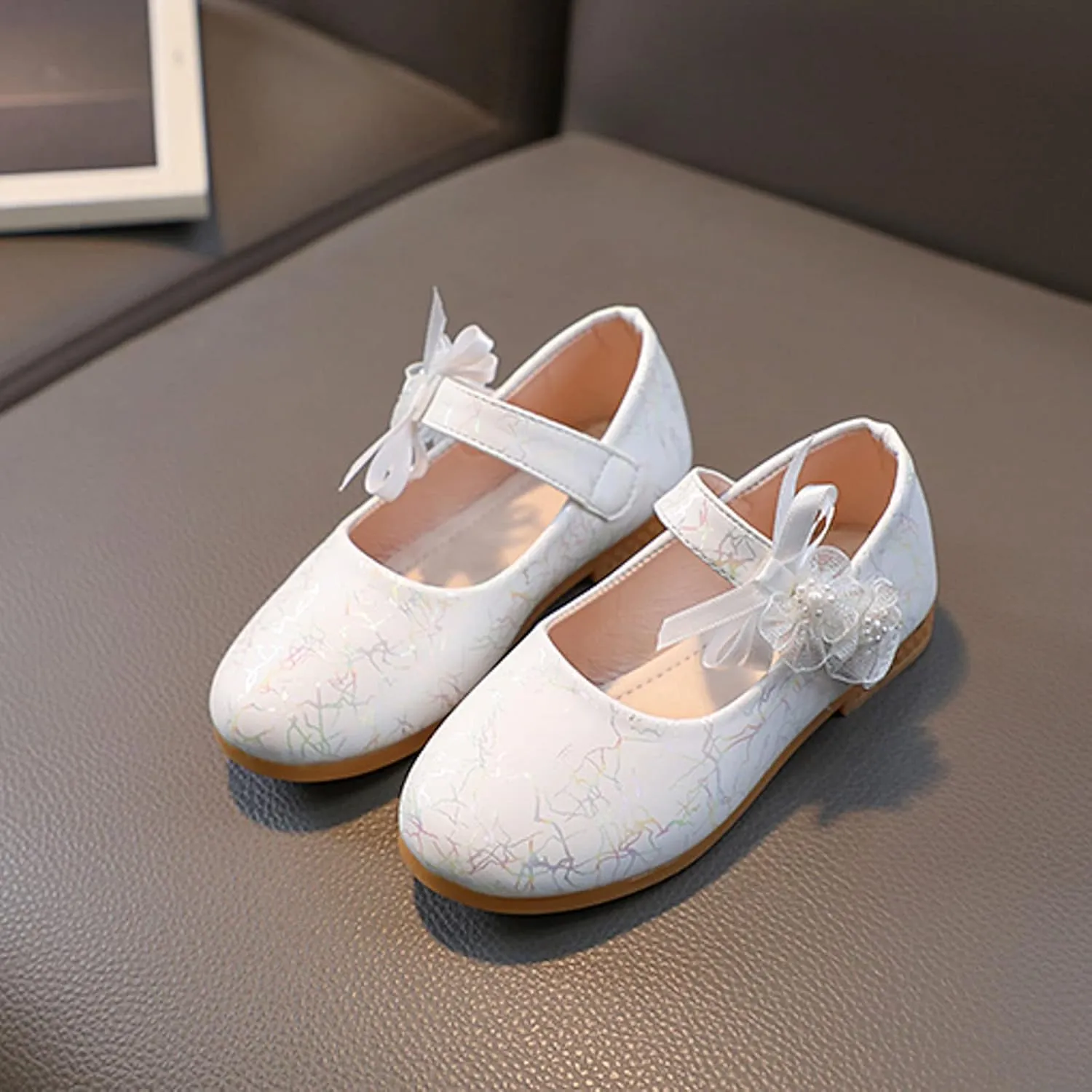 Girls Sandals Girls Summer Casual Mary Jane Dress Shoes Ballerina Flat Low Heels for School Party Wedding
