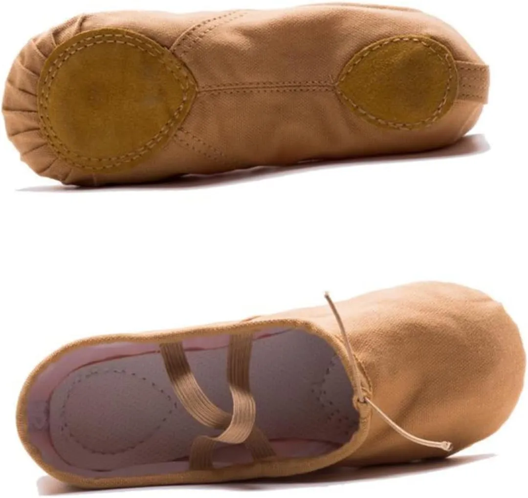 GLEAVI 1 Pair Ballet Shoes Slippers Princess Ballet Shoes Ballet Pilates Shoes Yoga Shoes Ballet Practice Shoes Ballet Dancer Shoes Ballet Slipper Elastic Cat Claw Shoes Girl Child Light Brown