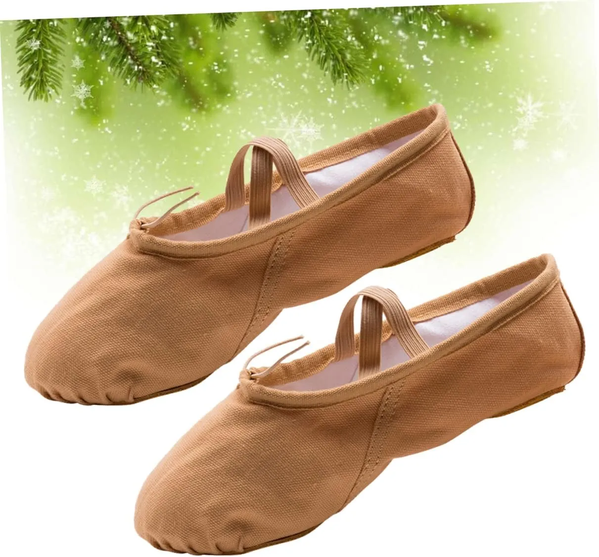 GLEAVI 1 Pair Ballet Shoes Slippers Princess Ballet Shoes Ballet Pilates Shoes Yoga Shoes Ballet Practice Shoes Ballet Dancer Shoes Ballet Slipper Elastic Cat Claw Shoes Girl Child Light Brown