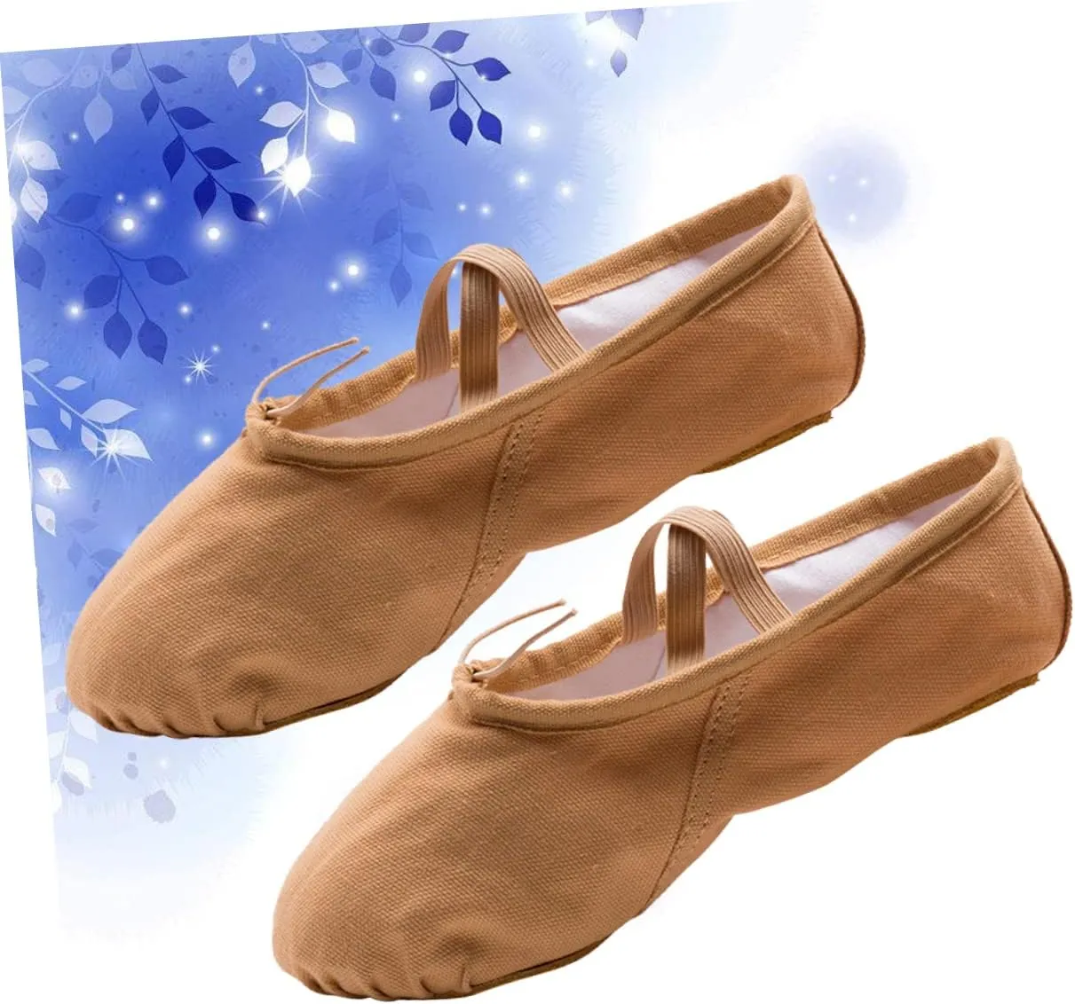 GLEAVI 1 Pair Ballet Shoes Slippers Princess Ballet Shoes Ballet Pilates Shoes Yoga Shoes Ballet Practice Shoes Ballet Dancer Shoes Ballet Slipper Elastic Cat Claw Shoes Girl Child Light Brown
