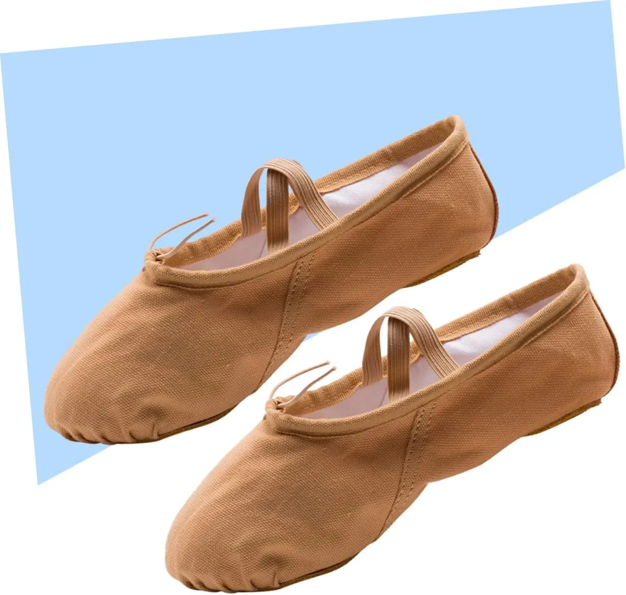 GLEAVI 1 Pair Ballet Shoes Slippers Princess Ballet Shoes Ballet Pilates Shoes Yoga Shoes Ballet Practice Shoes Ballet Dancer Shoes Ballet Slipper Elastic Cat Claw Shoes Girl Child Light Brown