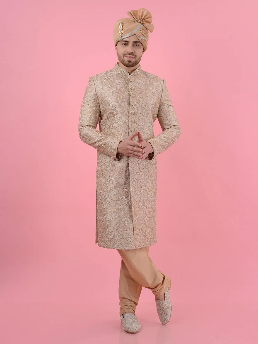 Gold Beige Sherwani | TULA