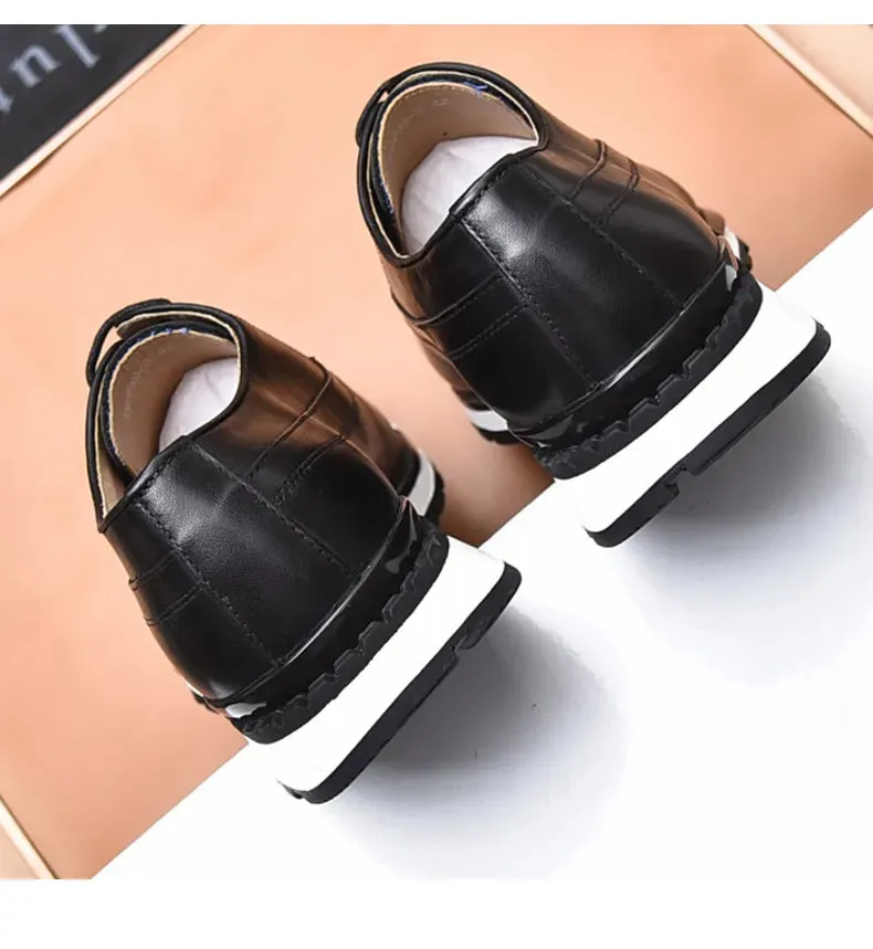 Handmade Men's Flat Oxfords Shoes