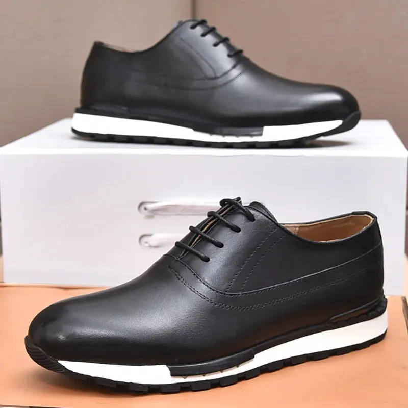 Handmade Men's Flat Oxfords Shoes