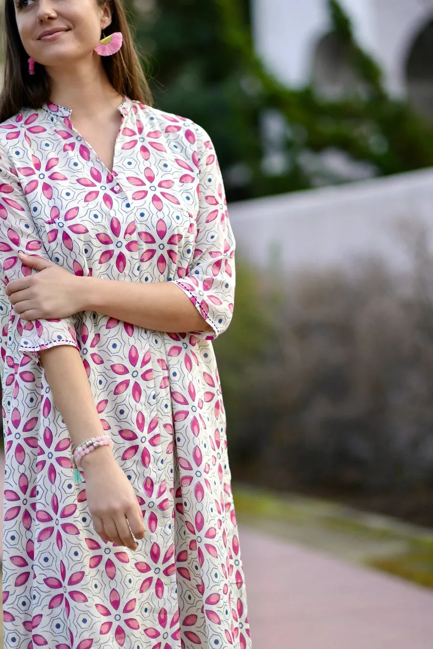 Heather Dress | Pink & Blue