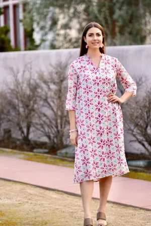 Heather Dress | Pink & Blue