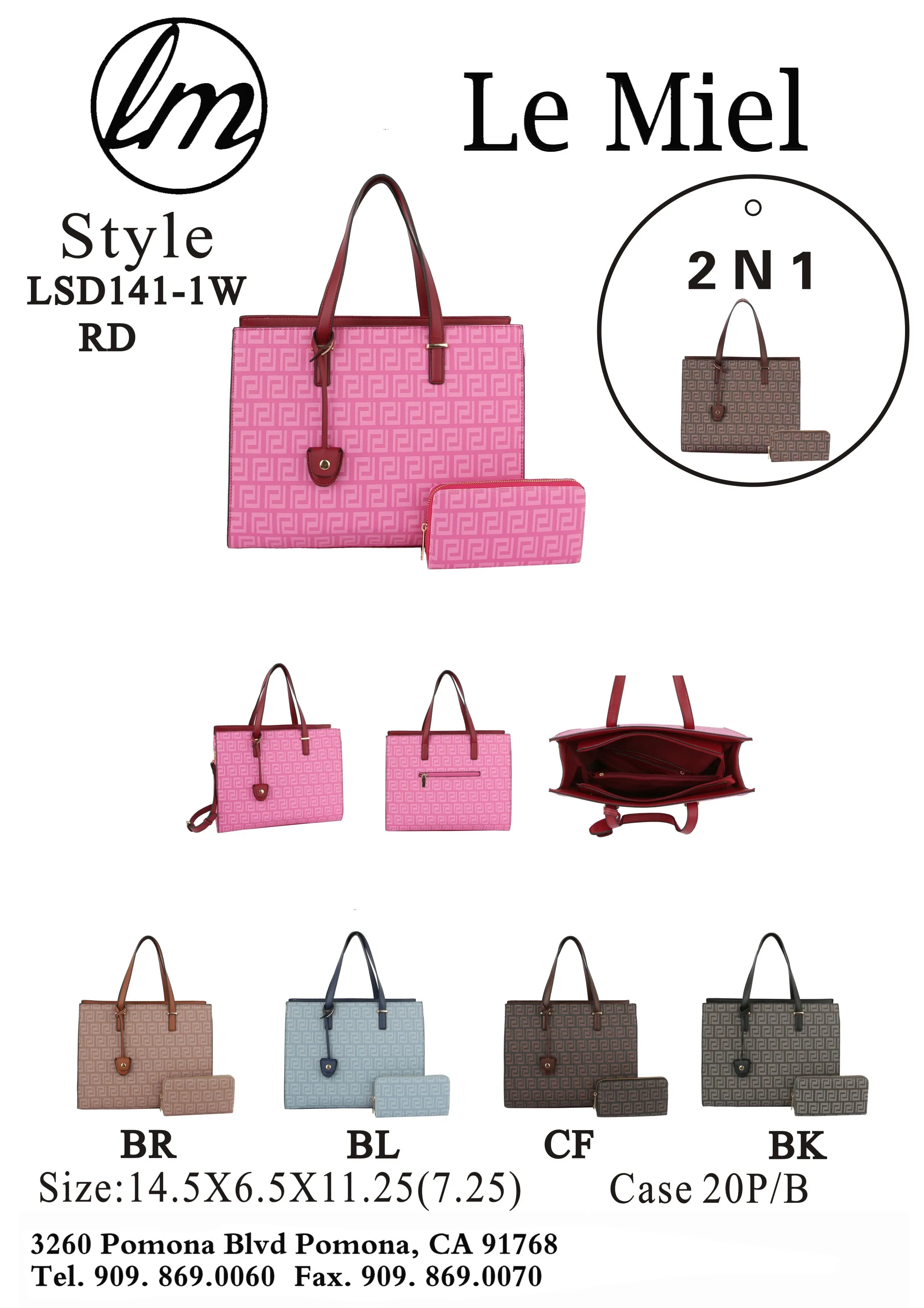 HF  Signature Print Hand Tote Set
