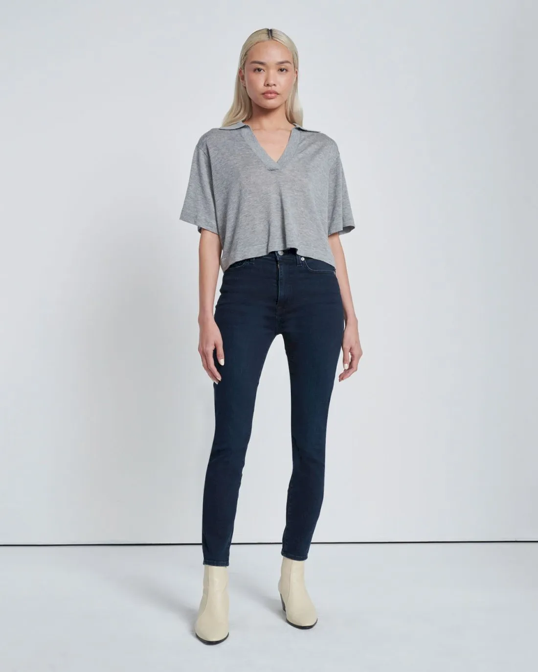 High Waist Ankle Skinny in Seren