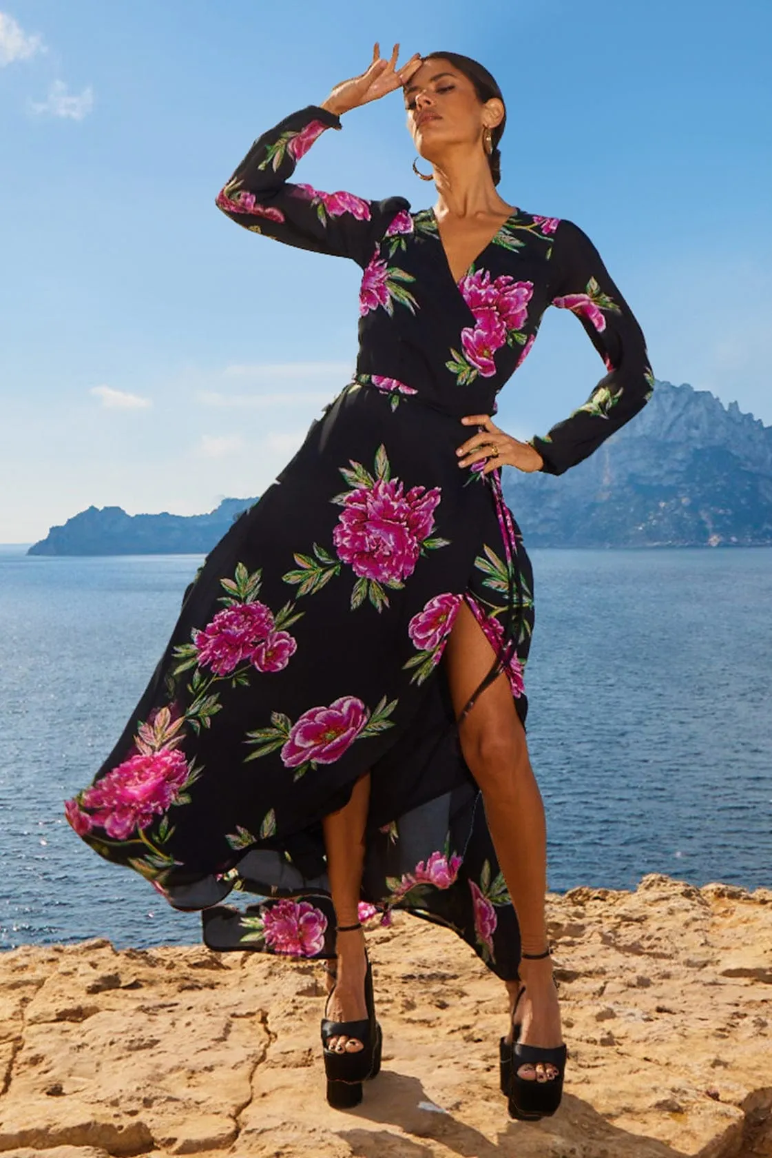 Jagger Maxi Dress In Pink Peony