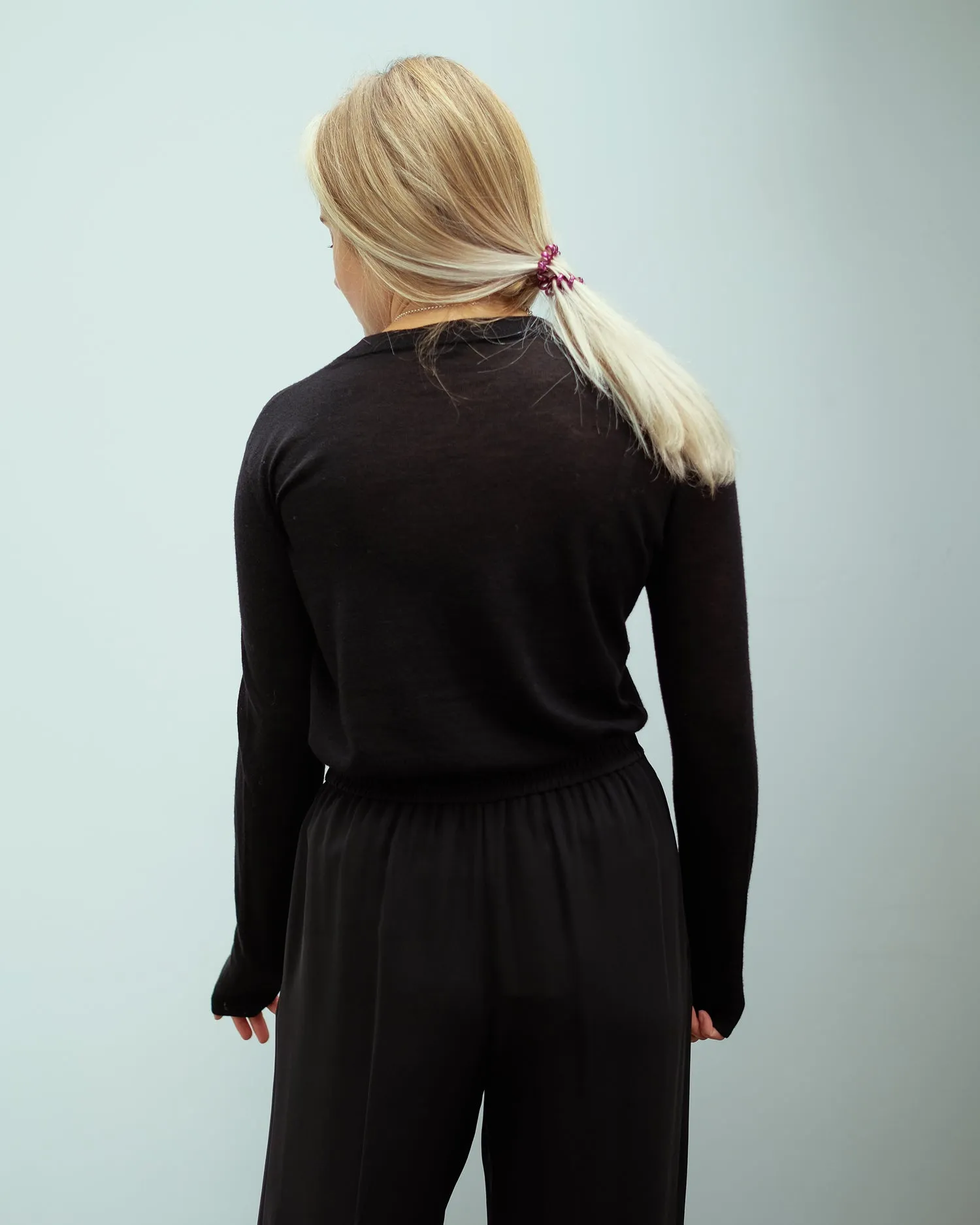 JOSEPH LS cashair knit in black