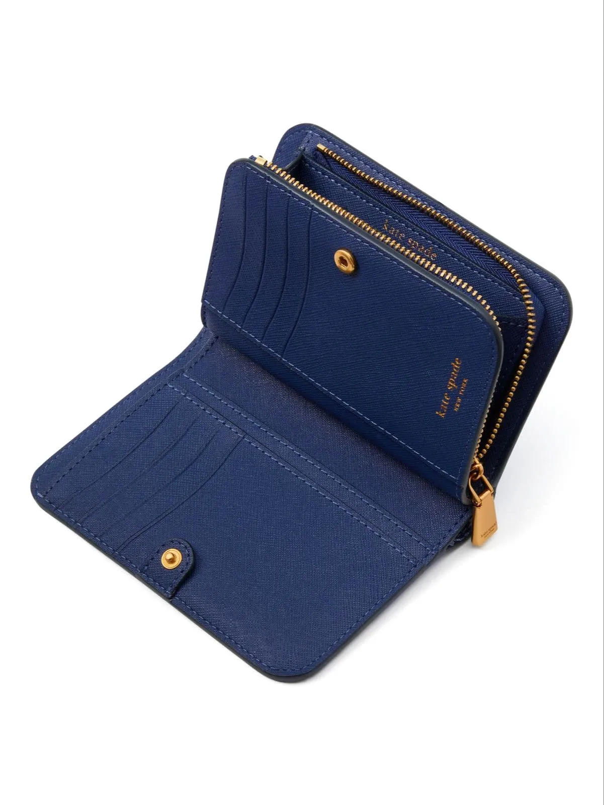 Kate Spade Spade Flower Monogram Coated Canvas Compact Wallet