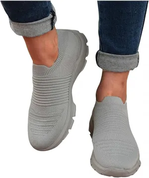 Ladmiple Sneakers For Women Slip On Walking Shoes Non Slip Fashion Casual Dressy Summer Fashion Comfortable Flats Loafer