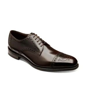 Loake Eldon Leather Shoes - Dark Brown Polished Leather