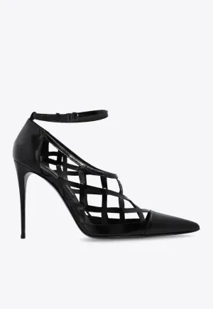 Lollo 105 Polished Leather Pumps
