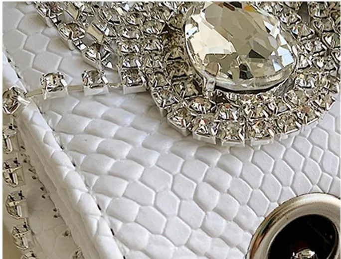 Luxury Leather Diamond Tassel Bag