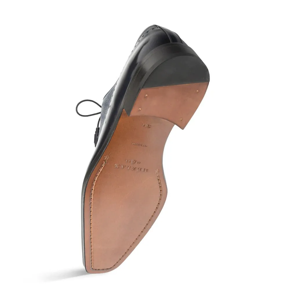 Mezlan Postdam 16409 Men's Luxury Designer Shoes Blue Calfskin & Deerskin Oxfords (MZ2026)